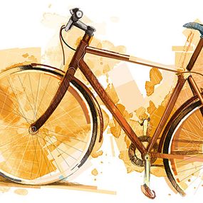 Retro tapeta Bicykel 29315 - vliesová