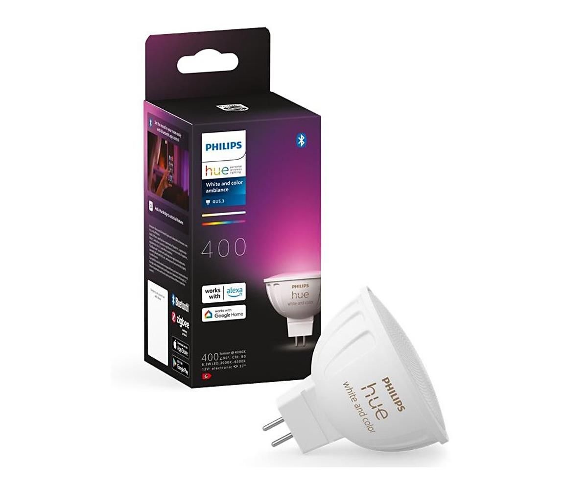 LED RGBW Stmievateľná žiarovka Philips Hue WACA GU5,3/MR16/6,3W/12V 2000-6500K