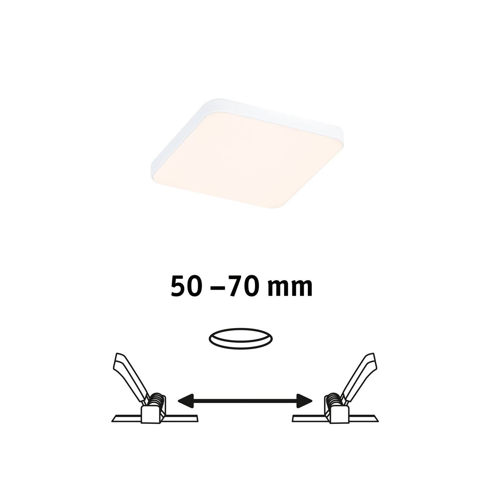 Paulmann Veluna Edge LED zapustené 3 000 K 9x9 cm, Obývacia izba / jedáleň, plast, 6W, P: 9 cm, L: 9 cm, K: 0.9cm