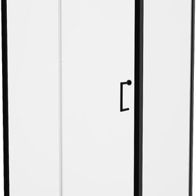 MEXEN/S - Apia Sprchovací kút 90x100 cm, transparent, čierna + vanička so sifónom 840-090-100-70-00-4070B