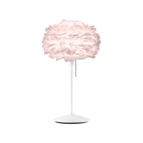 UMAGE Eos mini stolová lampa ružová/biela, Obývacia izba / jedáleň, husacie perie, hliník, lepenka, E27, 15W, K: 62cm