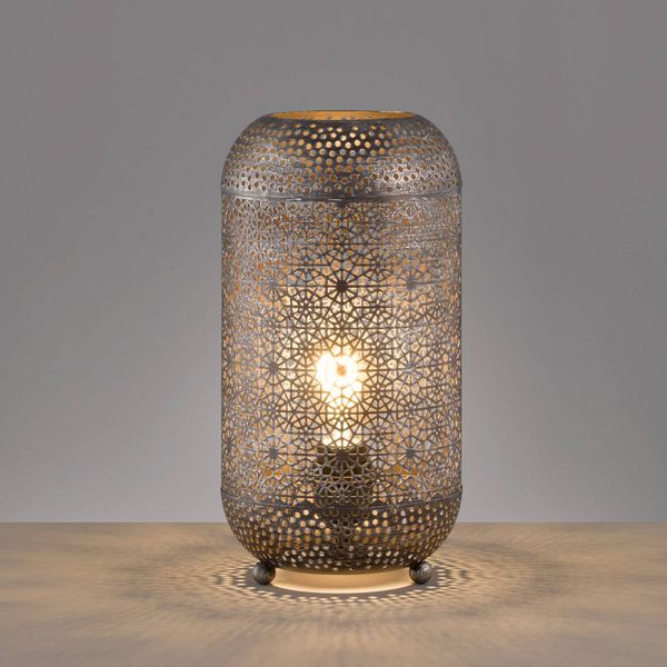 FISCHER & HONSEL Stolná lampa Velvet, výška 35 cm, Ø 18 cm, Obývacia izba / jedáleň, kov, E27, 40W, K: 34.7cm