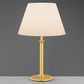 Hufnagel Chincová stolná lampa Royce 44 cm krémová, Obývacia izba / jedáleň, mosadz, chinc, E27, 46W, K: 44cm