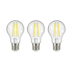 Arcchio LED filament E27 3, 8W 3000K 806lm číra súprava 3ks, sklo, E27, 3.8W, Energialuokka: A, P: 10.5 cm