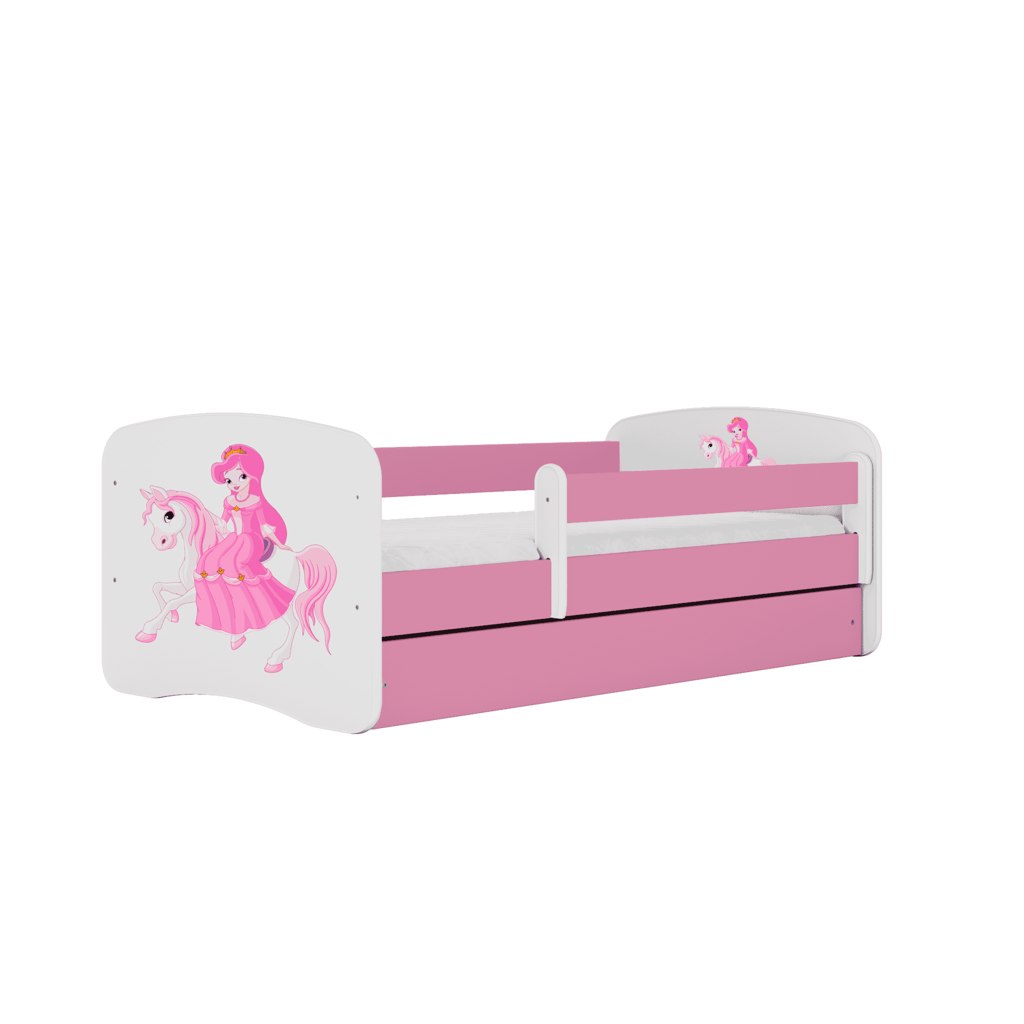 Letoss Detská posteľ BABY DREAMS 140/70- Princezná a koník II Ružová Bez matraca Bez uložného priestoru