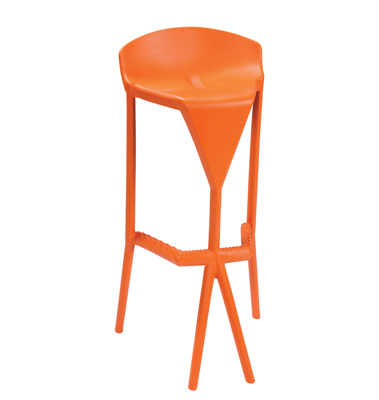 GABER - Barová stolička SHIVER - vysoká, oranžová