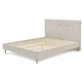 Béžová čalúnená dvojlôžková posteľ s roštom 180x200 cm Tory - Bobochic Paris