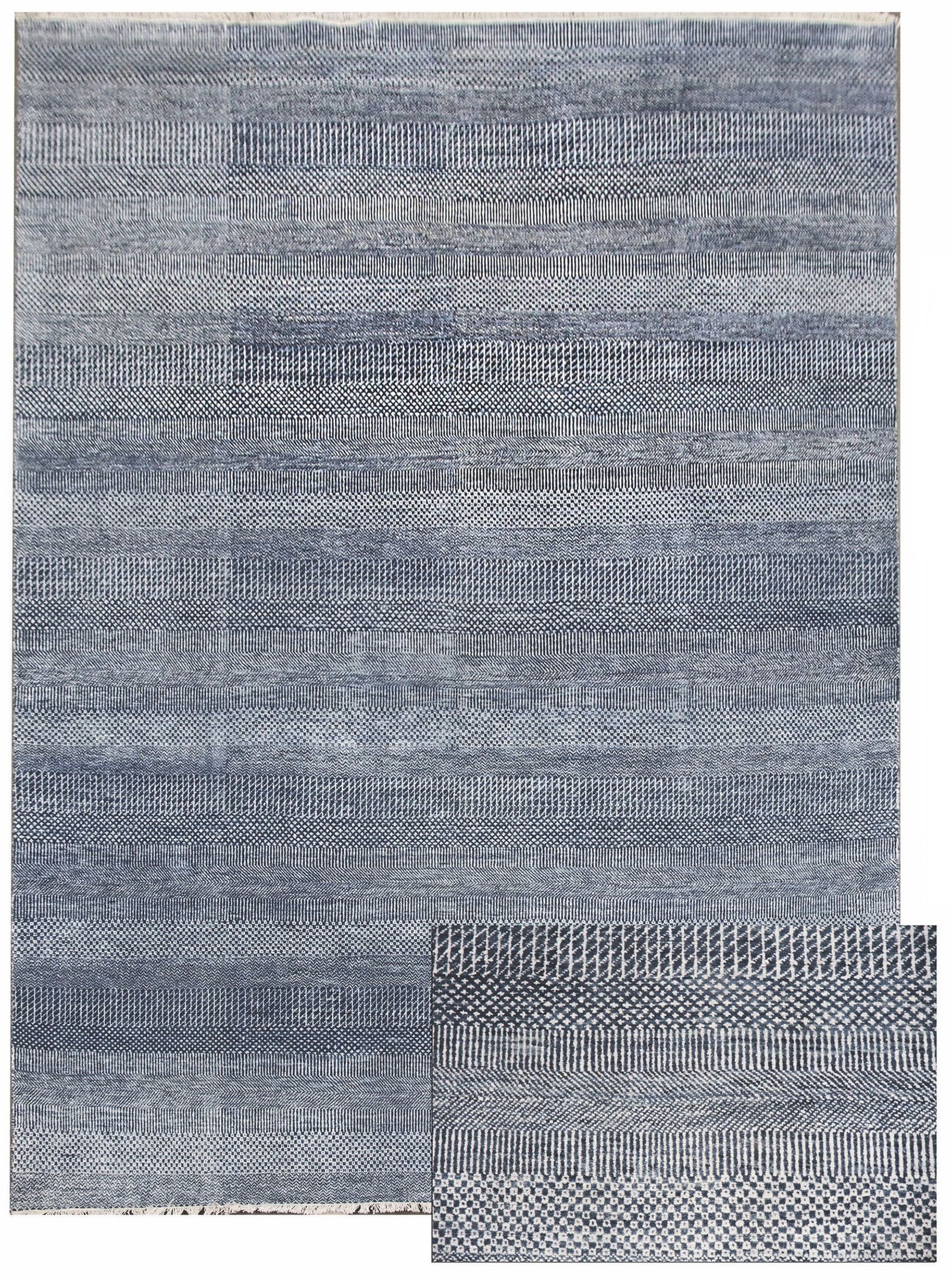 Diamond Carpets koberce Ručne viazaný kusový koberec Diamond DC-MCN Medium blue / silver - 275x365 cm