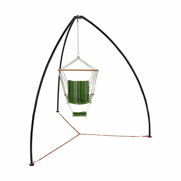 Stojan na závesné kreslo, čierna, HAKI