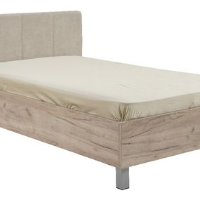 Študentská posteľ poppy 120x200cm - dub sivý/béžová