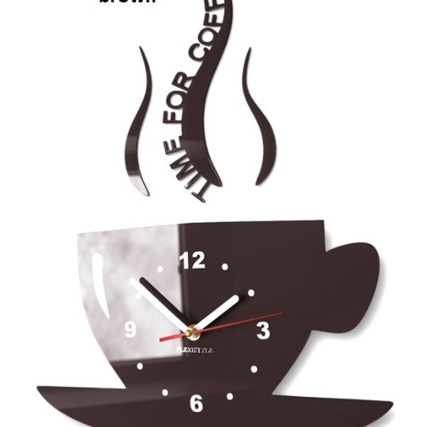 DomTextilu Nástenné hodiny Time for coffee 8098-241142