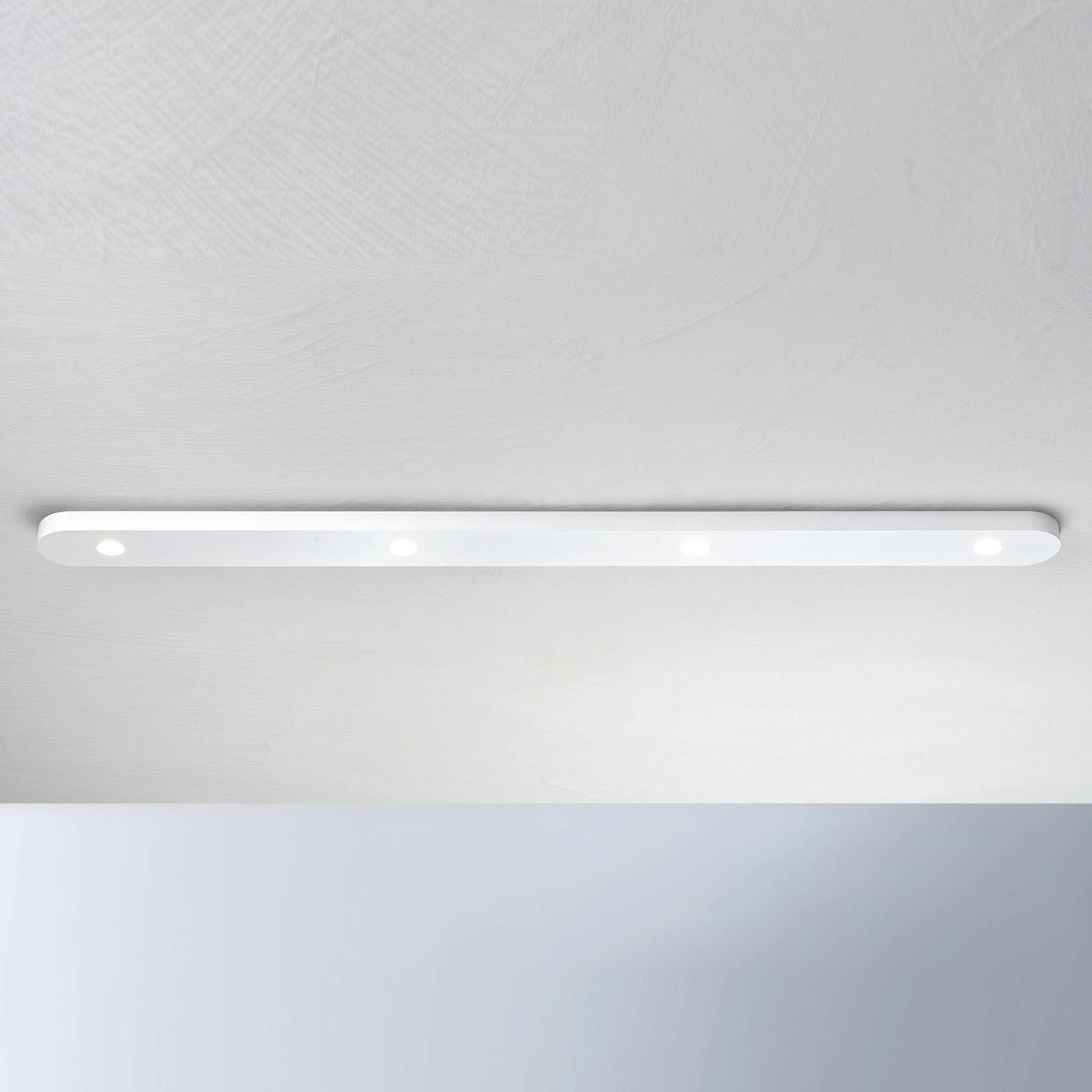 BOPP Bopp Close stropné LED svietidlo 4-pl., biele, Obývacia izba / jedáleň, hliník, 7W, P: 70 cm, L: 5 cm, K: 1.5cm