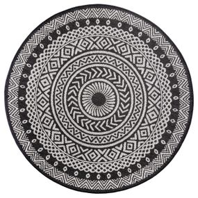NORTHRUGS - Hanse Home koberce Kusový koberec Jaffa 105212 Black Cream kruh - 160x160 (priemer) kruh cm