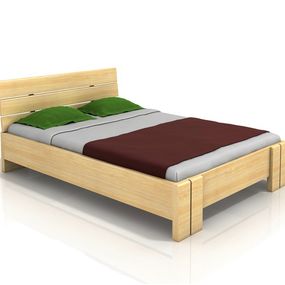 Manželská posteľ 200 cm Naturlig Tosen High (borovica) (s roštom)