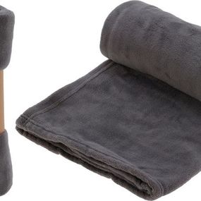 HOMESTYLING Deka fleece 125 x 150 cm ESSENTIALS šedá KO-HZ1011790