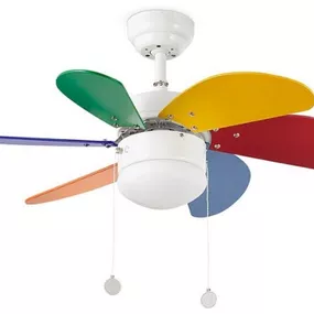 Stropný ventilátor s osvetlením Faro PALAO 33179 multicolor