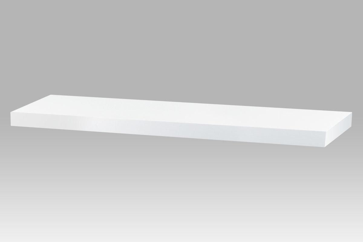 Autronic -  Polička nástenná 80 cm, MDF, farba biely mat, baleno v ochranej fólii - P-005 WT2