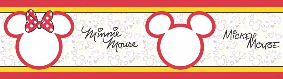 WBD 8068 AG Design Samolepiaca bordúra Mickey Mouse & Minnie silhouette, veľkosť 14 cm x 5 m