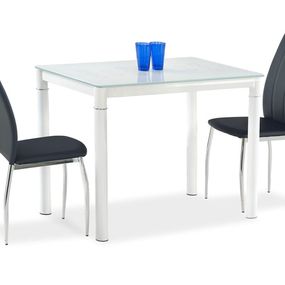 Halmar Jedálenský stôl ARGUS, mliečny/ biely