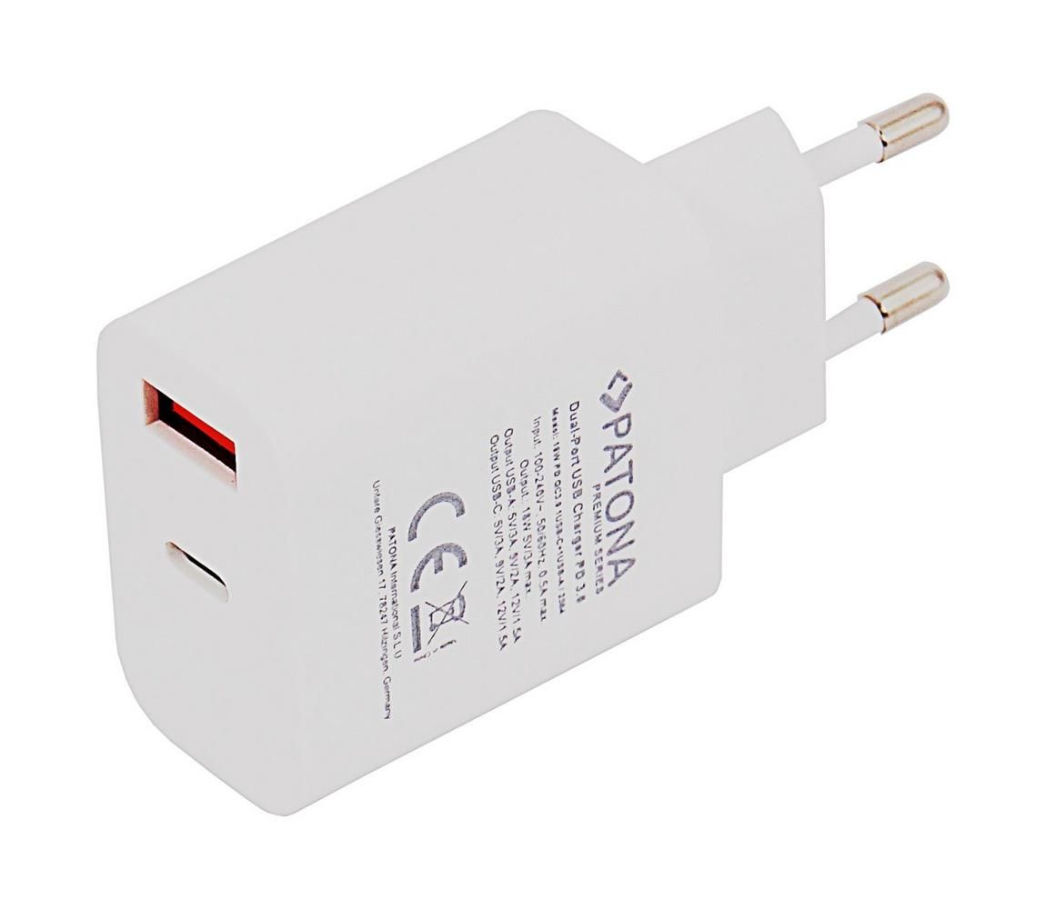 PATONA - Adaptér s USB a USB-C výstupom 18W Power delivery