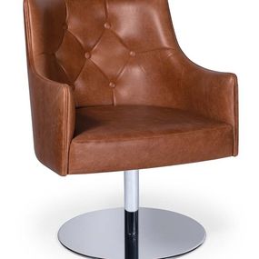 ACCENTO - Otočná stolička EVA CAPITONE, s prešívaním a gombíkmi