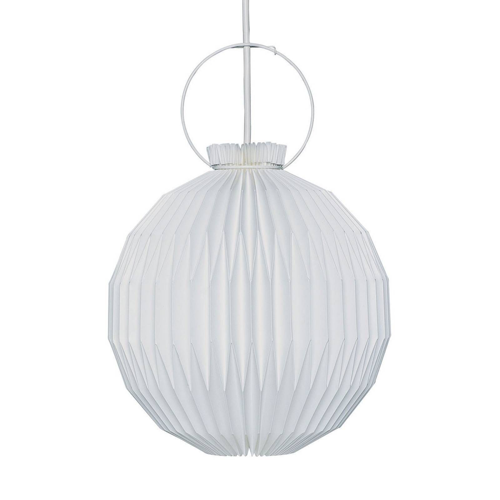 LE KLINT 107 – závesná lampa ručne vyrábaná, Obývacia izba / jedáleň, papier, E27, 40W, K: 22cm