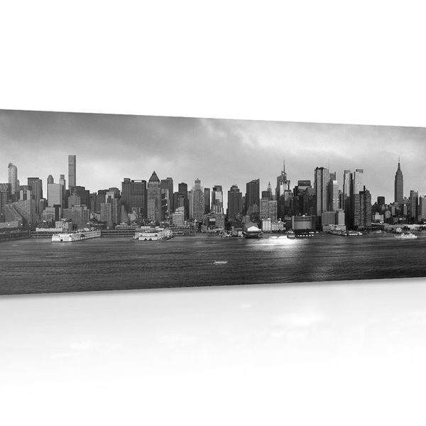 Obraz jedinečný New York v čiernobielom prevedení - 150x50