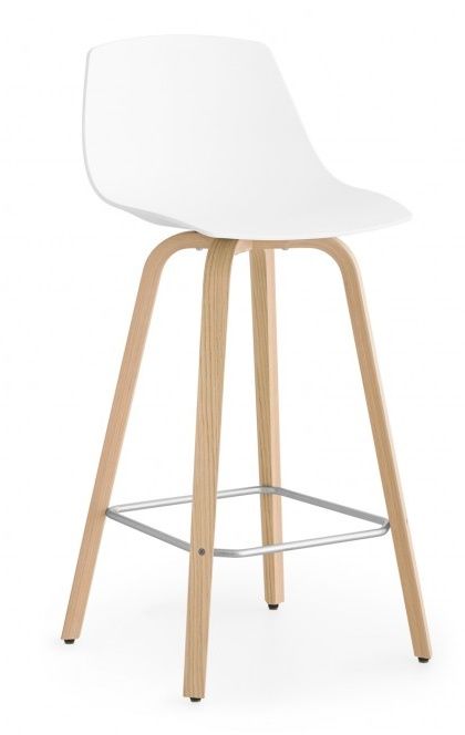 LAPALMA - Barová stolička MIUNN nízka s drevenou podnožou