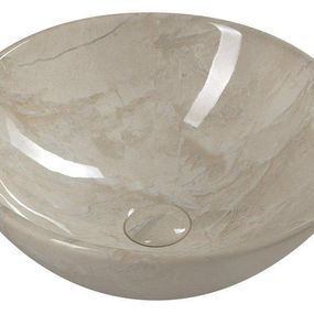 SAPHO - DALMA keramické umývadlo na dosku Ø 42 cm, marfil MM127