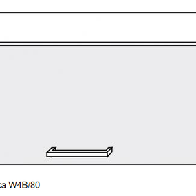 ArtExt Kuchynská linka Quantum Kuchyňa: Horná skrinka W4B/80 / (ŠxVxH) 80 x 36 x 30 - 32,5 cm