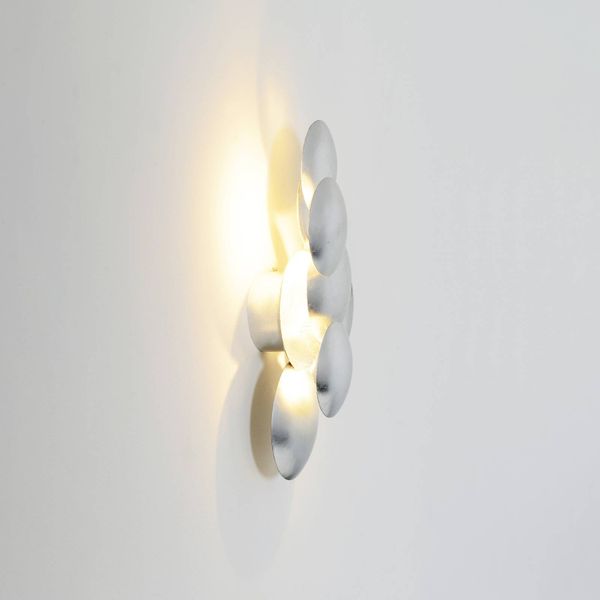 Holländer Nástenné LED svetlo Bolladaria, 3-pl., strieborná, Obývacia izba / jedáleň, železo, 3.2W, L: 27 cm, K: 42cm