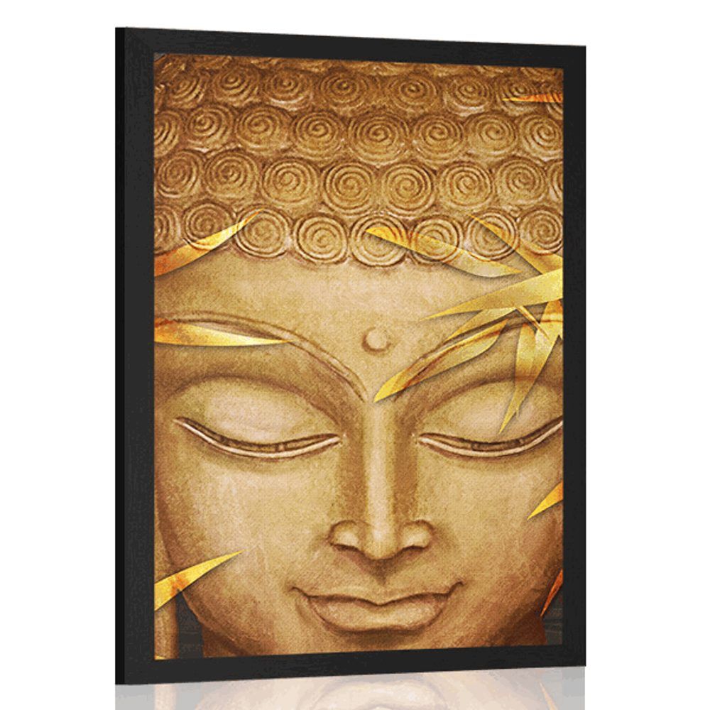 Plagát usmievajúci sa Budha - 30x45 black