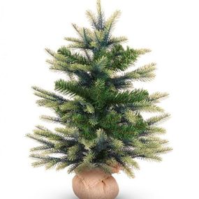 DecoLED Umělý vánoční stromek 60 cm, smrček Penny s 2D a 3D jehličím v jutovém obalu