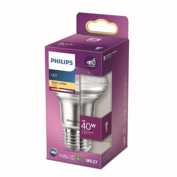 Philips 8718699773816 LED žiarovka 3W/40W 255lm R63 E27 2700K 36D smerová