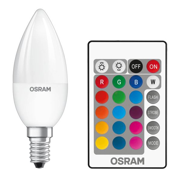 OSRAM LED E14 4, 2W Star+ sviečka matná remote, E14, 4.2W, Energialuokka: G, P: 10.7 cm