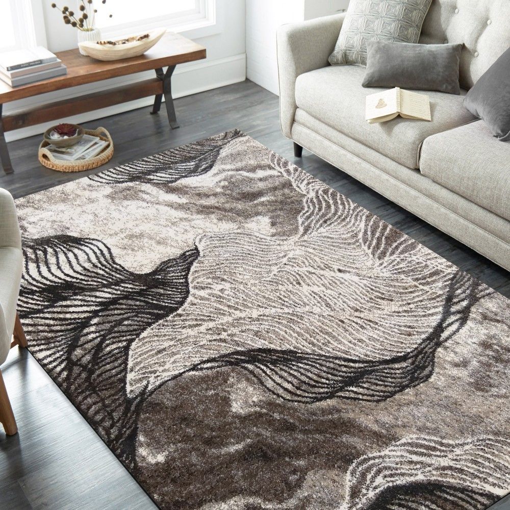 DomTextilu Prepracovaný hnedý koberec so zaujímavým ornamentom 44523-208192