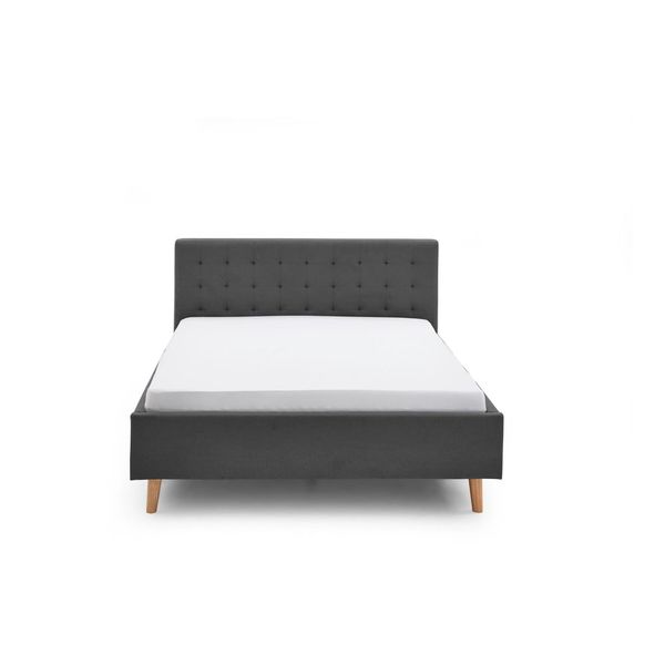 Sivá čalúnená dvojlôžková posteľ 140x200 cm Paros - Meise Möbel