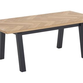 Dkton Dizajnový konferenčný stolík Nazy 120 cm vzor dub