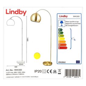 Lindby - Stojacia lampa MOISIA 1xE27/40W/230V