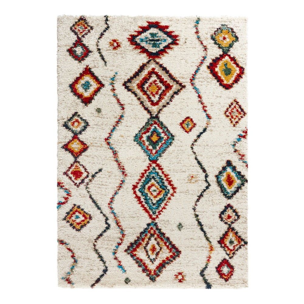 Krémovobiely koberec Mint Rugs Geometric, 80 x 150 cm