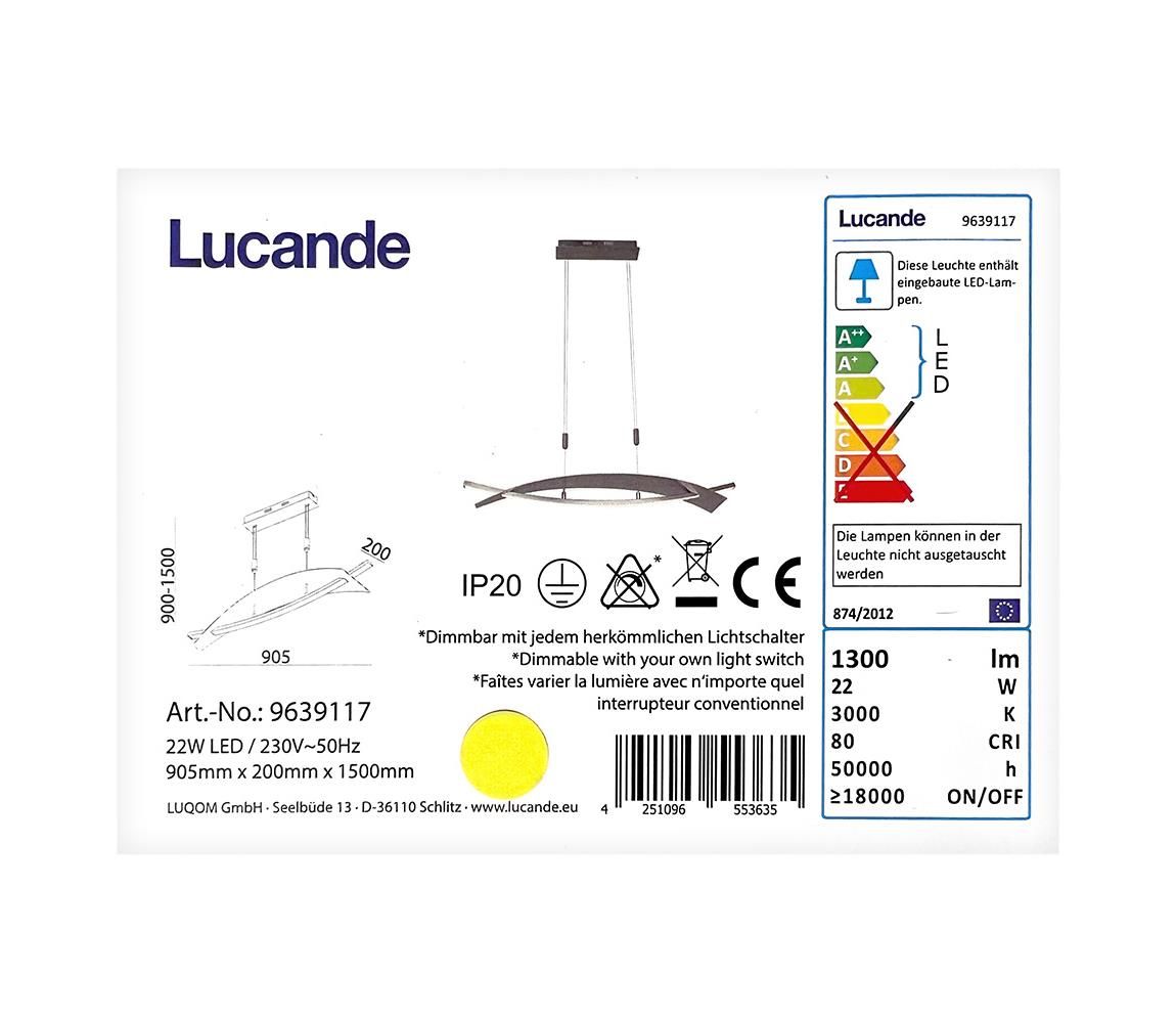 Lucande - LED Stmievateľný luster na lanku MARIJA LED/22W/230V