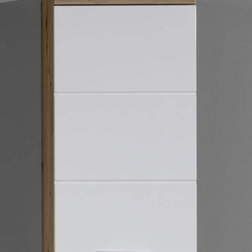 Kúpeľňová závesná skrinka Amanda 501, sukový dub/biely lesk