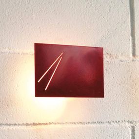 Knikerboker Des.agn nástenné svietidlo červené, Obývacia izba / jedáleň, oceľ, 10W, L: 20.5 cm, K: 14cm