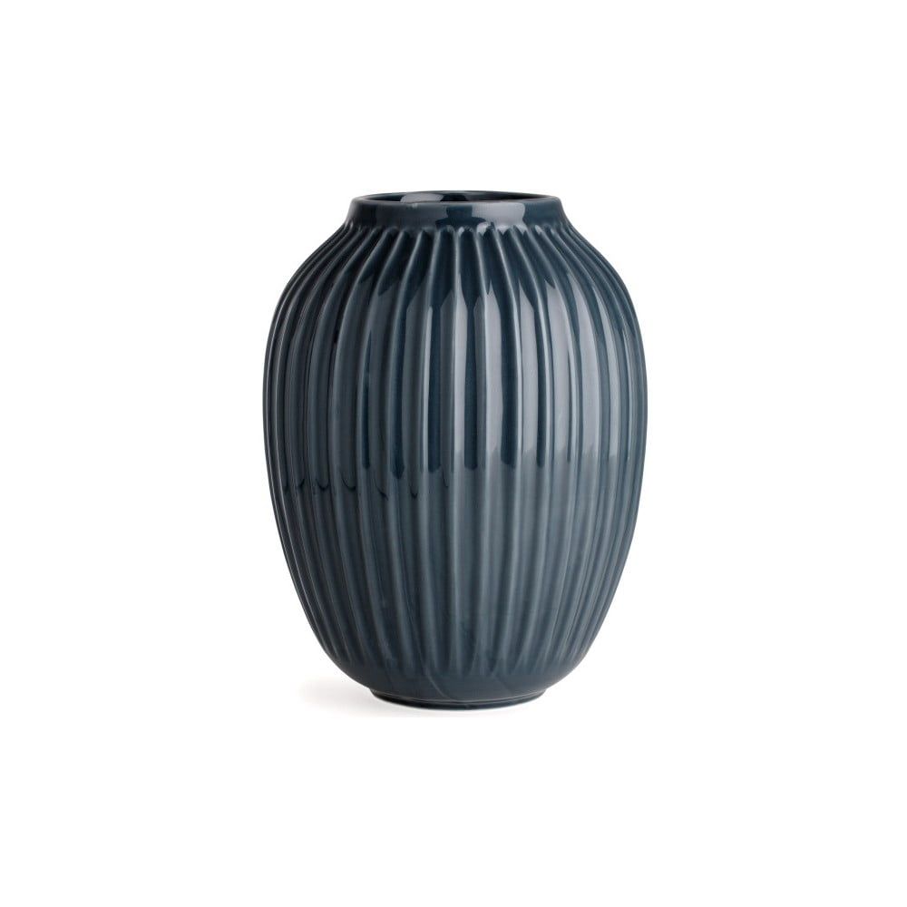 Antracitovosivá kameninová váza Kähler Design Hammershoi, výška 25 cm