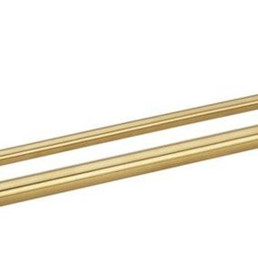 SAPHO - X-ROUND GOLD dvojitý držiak uterákov 600x120mm, zlato mat XR401GB