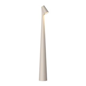 Vibia Africa stolová LED lampa 45 cm svetlá béžová, Obývacia izba / jedáleň, hliník, polykarbonát, 4.5W, L: 5 cm, K: 45cm