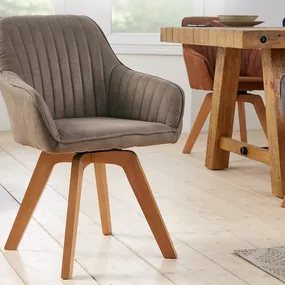 LuxD 25759 Dizajnová otočná stolička Gaura vintage taupe