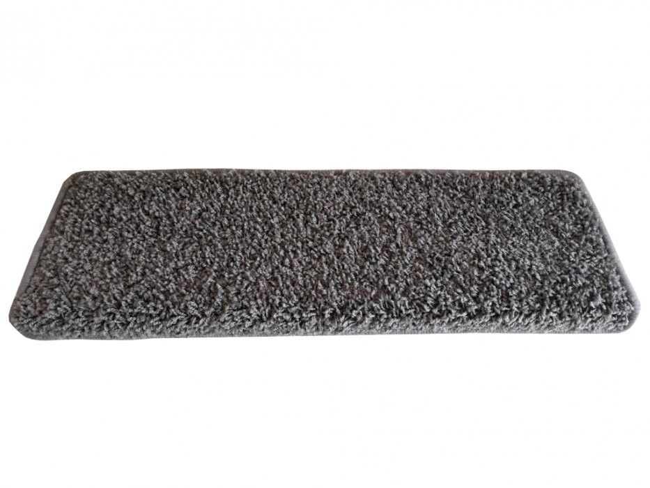 Vopi koberce Nášľapy na schody šedý Color shaggy obdĺžnik - 24x65 obdélník (rozměr včetně ohybu)