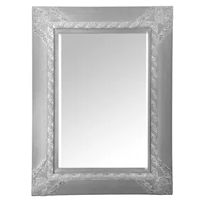 Estila Luxusné vintage obdĺžnikové zrkadlo Ancilla s hrubým hlineným rámom v sivo-bielom prevedení 120cm