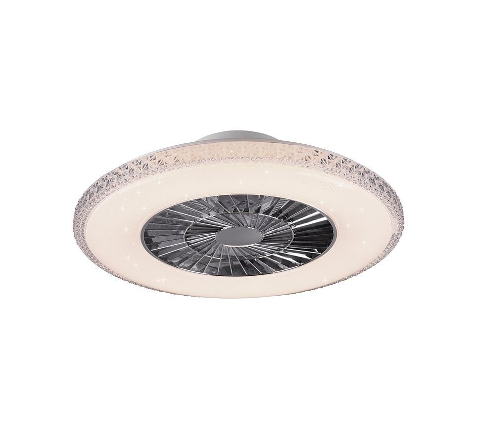 Trio R62412106 LED prisadený luster s ventilátorom Harstad 1x40W | 3000-6000K - stmievateľný, s diaľkovým ovládačom